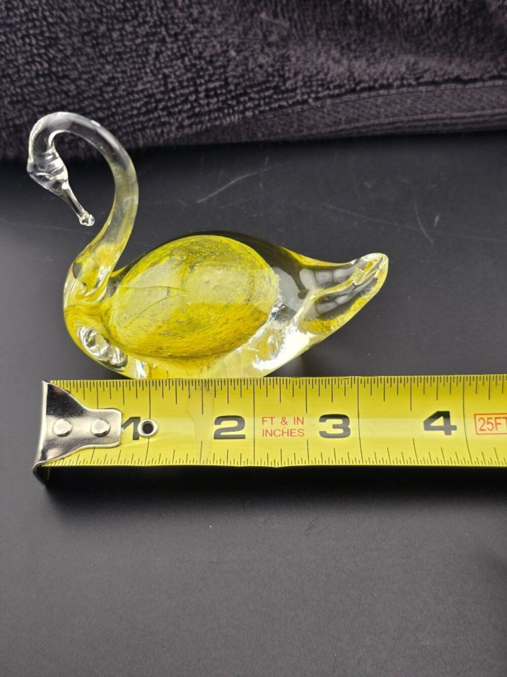 Ekenas Sweden Yellow Art Glass Swan Figurine Handblown Elegant Collectible - Picture 13 of 15